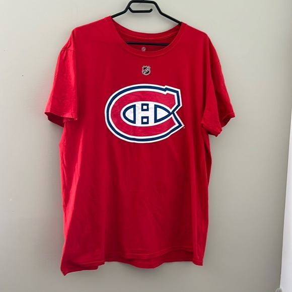 Montreal Canadiens Fanatics T-Shirt with Cole Caulfield on the Back - Picture 1 of 3